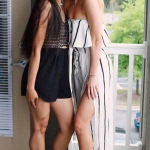 HERS & MINE strapless jumpsuit